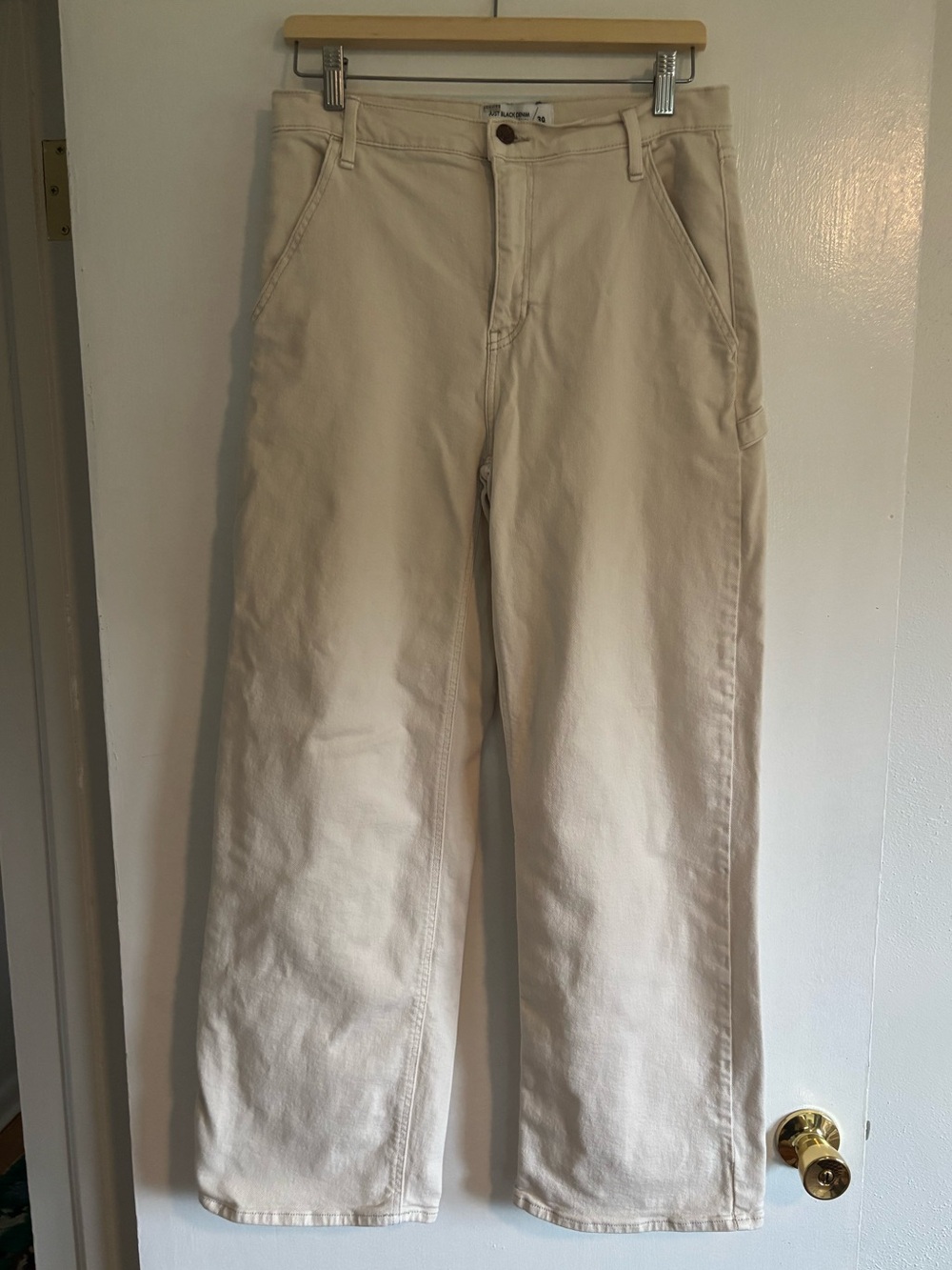 Just Black Denim Cream Carpenter Utility Jeans